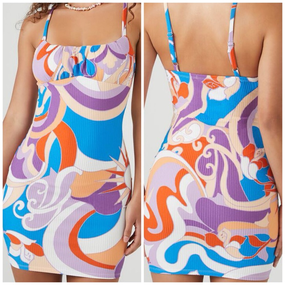 Forever 21 Colorful Bodycon Dress Size M